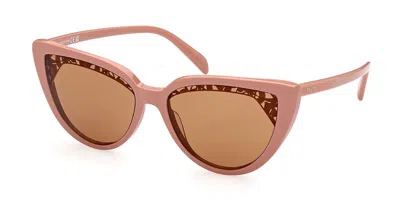 Pucci Emilio  Ep0183 45e Women's Sunglasses Brown Size 58