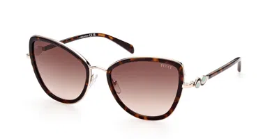 Pucci Emilio  Ep0184 56f Women's Sunglasses Gold Size 57