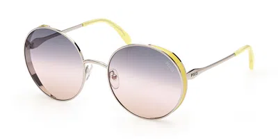 Pucci Emilio  Ep0187 16b Women's Sunglasses Silver Size 56