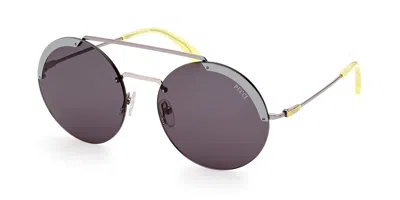 Pucci Emilio  Ep0189 16a Women's Sunglasses Silver Size 58