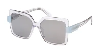Pucci Emilio  Ep0194 27c Women's Sunglasses Clear Size 55 In Transparent