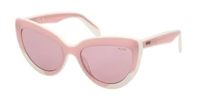 Pucci Emilio  Ep0196 74y Women's Sunglasses Pink Size 56 In Multi