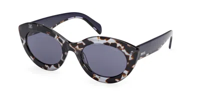 Pucci Emilio  Ep0203 55v Women's Sunglasses Tortoiseshell Size 53 In Gray