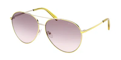 Pucci Emilio  Ep0206 41f Women's Sunglasses Gold Size 63