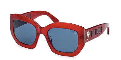 Pucci Emilio  Ep0211 66v Women's Sunglasses Red Size 54
