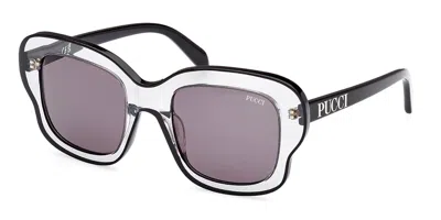 Pucci Emilio  Ep0220 20a Women's Sunglasses Black Size 51