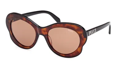 Pucci Emilio  Ep0221 56e Women's Sunglasses Tortoiseshell Size 54
