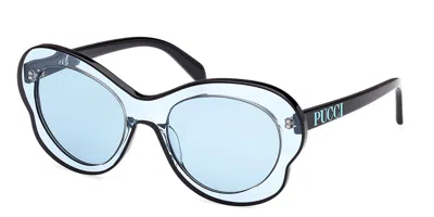 Pucci Emilio  Ep0221 86v Women's Sunglasses Blue Size 54