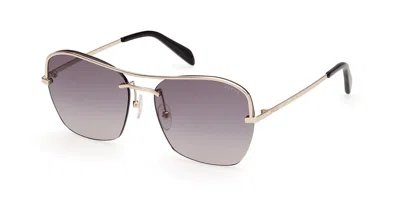 Pucci Emilio  Ep0225 32b Women's Sunglasses Gold Size 56
