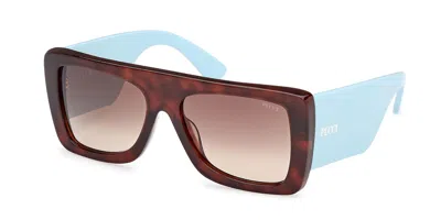 Pucci Emilio  Ep0230 53f Women's Sunglasses Tortoiseshell Size 56 In Dark Brown Tortoise