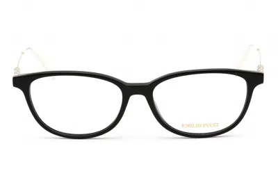 Pucci Emilio  Ep5137 Eyeglasses In Shiny Black / Clear Lens