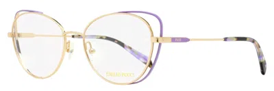Pucci Emilio  Ep5141 Floating Oval Metal Eyeglasses In Gold