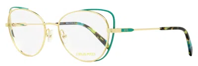 Pucci Emilio  Ep5141 Floating Oval Metal Frame Eyeglasses In Gold