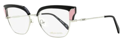 Pucci Emilio  Ep5147 Geometric Butterfly Eyeglasses In Black