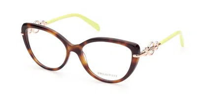 Pucci Emilio  Ep5162 052 Occhiali Da Vista Tartarugatishell Per Donna (solo Montatura) In Brown