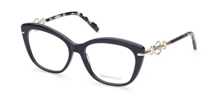 Pucci Emilio  Ep5163 090 Occhiali Da Vista Neri Per Donna (solo Montatura) In Black