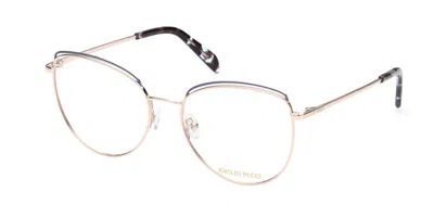 Pucci Emilio  Ep5168 092 Occhiali Da Vista Oro Per Donna (solo Montatura) In Transparent