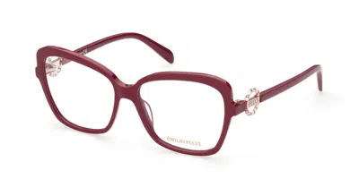 Pucci Emilio  Ep5175 066 Women's Glasses Burgundy Size 55 - Free Lenses - Blue Light Block Available