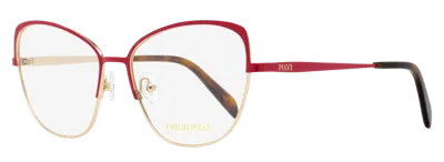 Pucci Emilio  Ep5188 Slim Butterfly Metal-acetate Eyeglasses In Gold