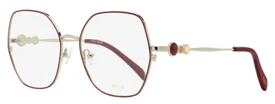 Pucci Emilio  Ep5204 Oversized Octagonal Eyeglasses In Burgundy