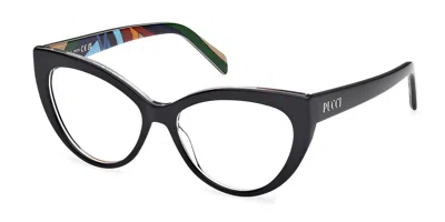 Pucci Emilio  Ep5215 001 Occhiali Da Vista Neri Per Donna (solo Montatura)