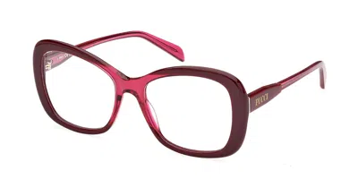 Pucci Emilio  Ep5231 Women's Glasses, Burgundy, Size 53
