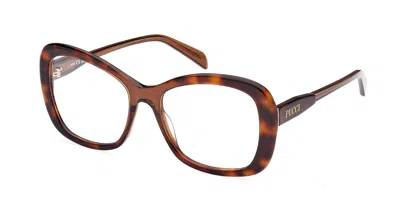 Pucci Emilio  Ep5231 Women's Glasses, Tortoiseshell, Size 53 In Brown