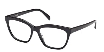 Pucci Emilio  Ep5242 001 Women's Glasses Black Size 56 - Free Lenses - Blue Light Block Available In Shiny Black