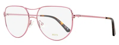 Pucci Emilio  Ep5247 Clip-on Metal Aviator Eyeglasses In Pink