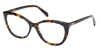 Pucci Emilio  Ep5249 052 Women's Glasses Tortoiseshell Size 55 - Free Lenses - Blue Light Block Avail In Multi
