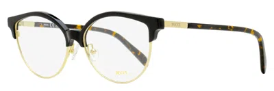 Pucci Emilio  Ep5259 Oval Brow-line Eyeglasses In Black