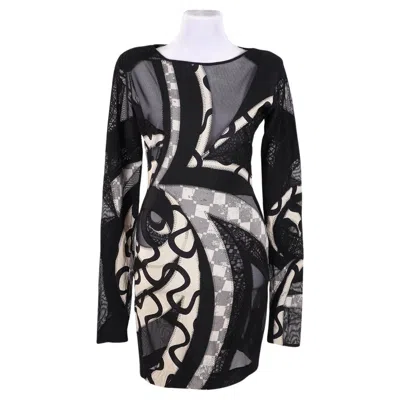 Pre-owned Pucci Emilio  Fall 2009 Silk Dress / It 40 / Excellent Condition In Black