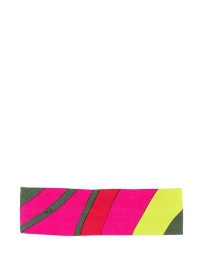 Pucci Emilio  Gathered Logo Print Mini Top For Girls In Multi