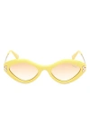 Pucci Women's  54mm Geometric Sunglasses In Yellow