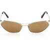 Pucci Geometric Metal & Acetate Rectangle Sunglasses In Brown