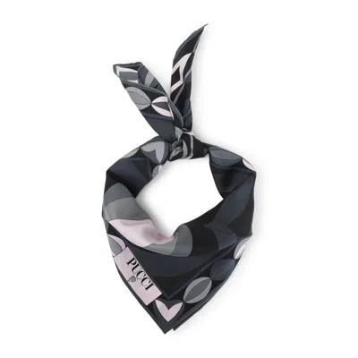 PUCCI EMILIO PUCCI GEOMETRIC-PATTERN SILK FOULARD