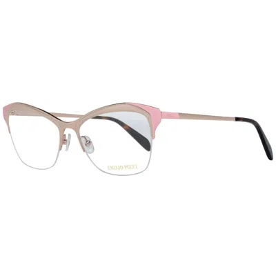 Pucci Emilio  Gold Metal Glasses Women's (frames) In Multi