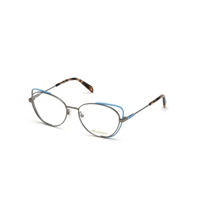 Pucci Emilio  Gray Metal Glasses Women's (frames) In Metallic