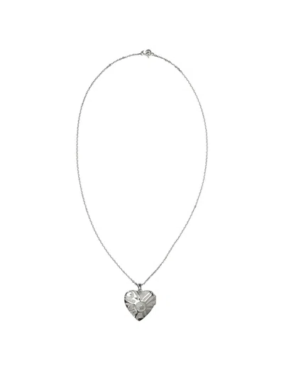Pucci Emilio  Heart Pendant Necklace In Silver