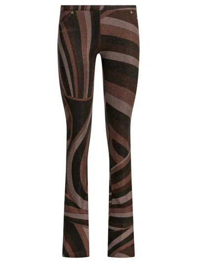 Pucci Emilio  "iride" Casual Pants In Brown