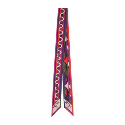 Pucci Emilio  Iris And Diamond Print Scarf In Black