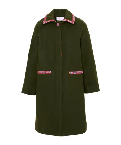PUCCI EMILIO PUCCI JUNIOR GEOMETRIC-TRIM LOGO PATCH COAT
