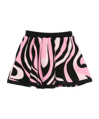 Pucci Emilio  Junior Iride-print Flared Mini Skirt In White