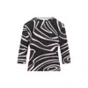 Pucci Khaki And Pink Labirinto-print Wool Knit Cut-out Top In Multi