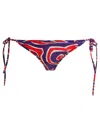 Pucci Tie-side Printed Bikini Bottom In Blue
