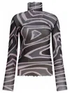 Pucci Emilio  Labirinto Print Tulle T-shirt In Multi