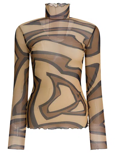 PUCCI EMILIO PUCCI LABIRINTO PRINT TULLE T-SHIRT