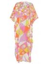 Pucci Occhi-print Cotton Muslin Maxi Caftan Dress In Multi