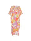 Pucci Occhi-print Cotton Muslin Maxi Caftan Dress In Multi