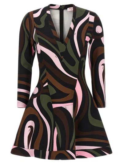 Pucci Emilio  'marmo' Dress In Green